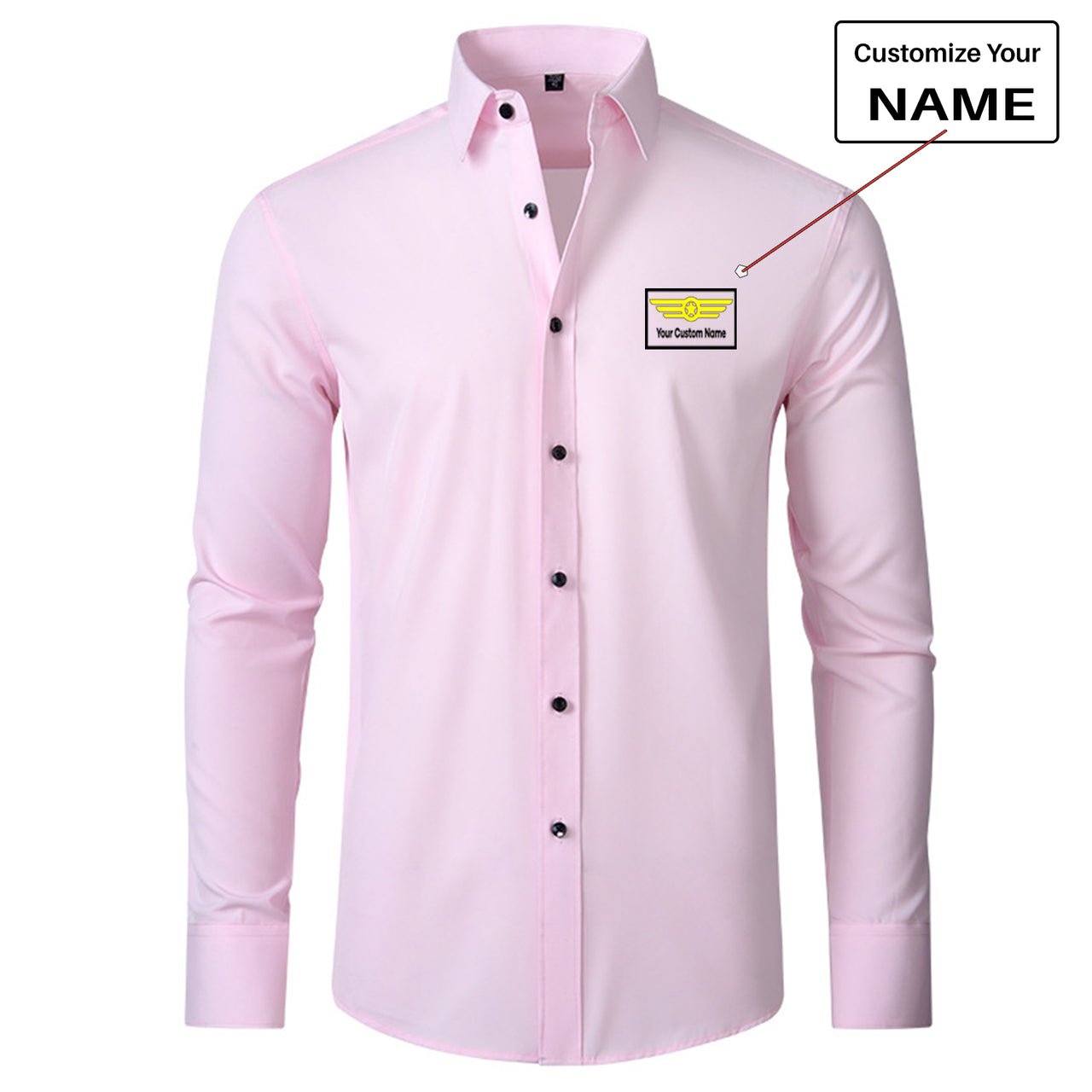 Custom Name "Badge 1" Long Sleeve Shirts