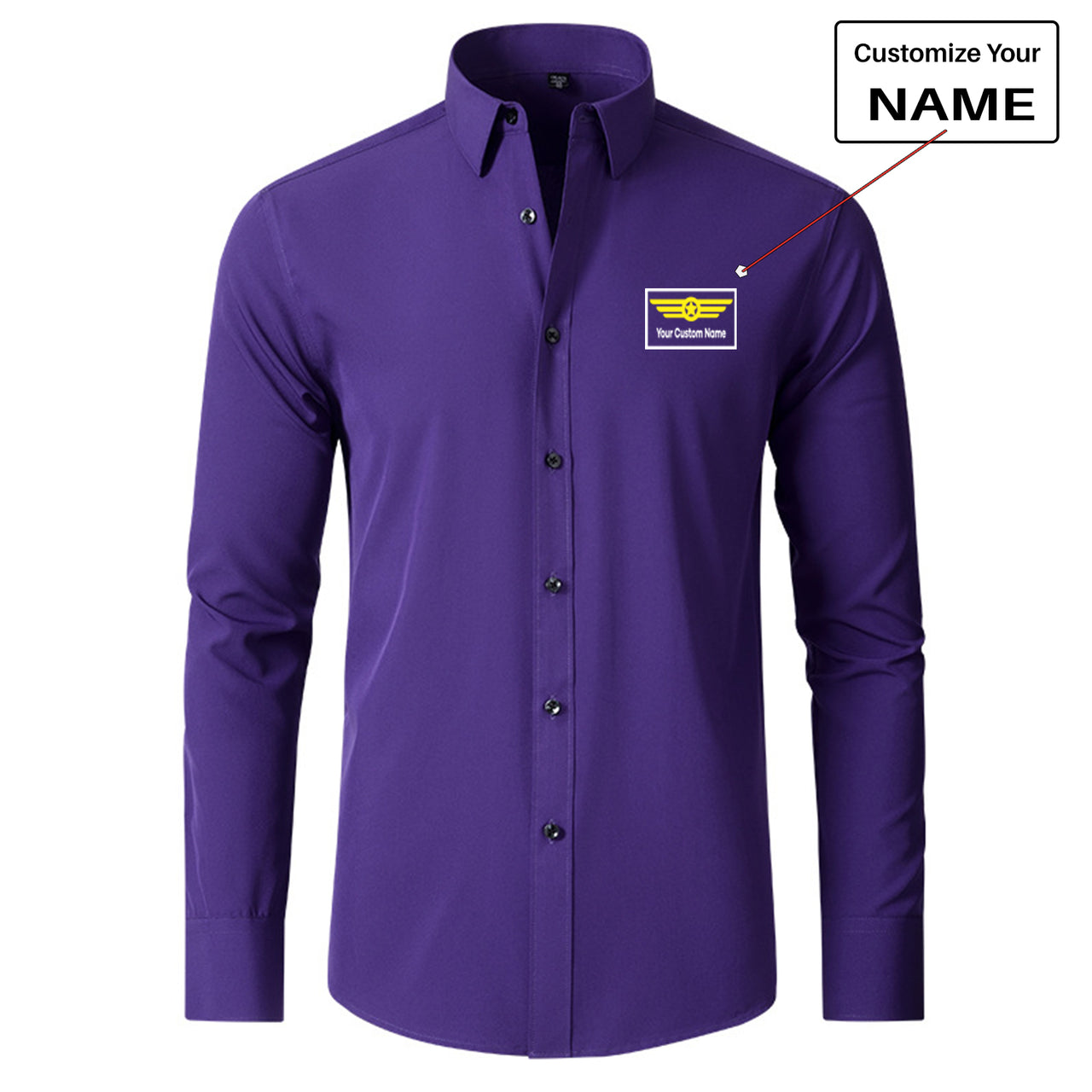 Custom Name "Badge 1" Long Sleeve Shirts
