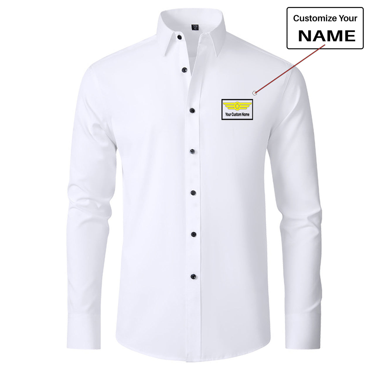 Custom Name "Badge 1" Long Sleeve Shirts