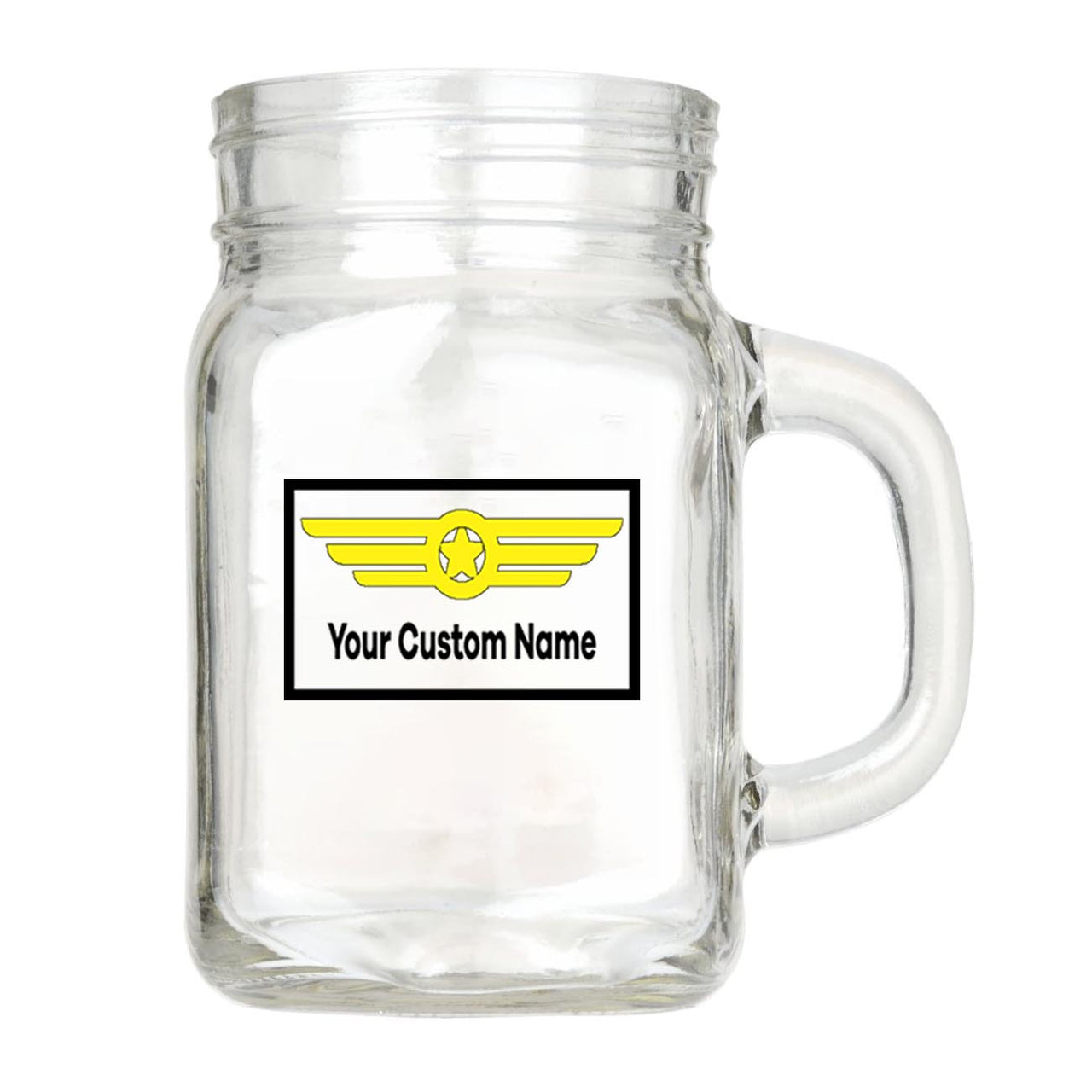 Custom Name "Badge 1" Designed Cocktail Glasses