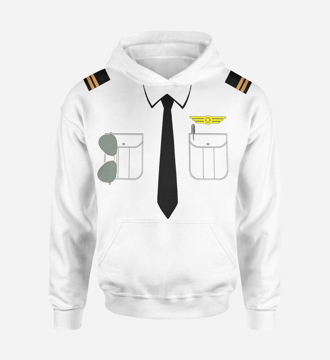 Customizable Pilot Uniform (Badge 2) Designed 3D Hoodies