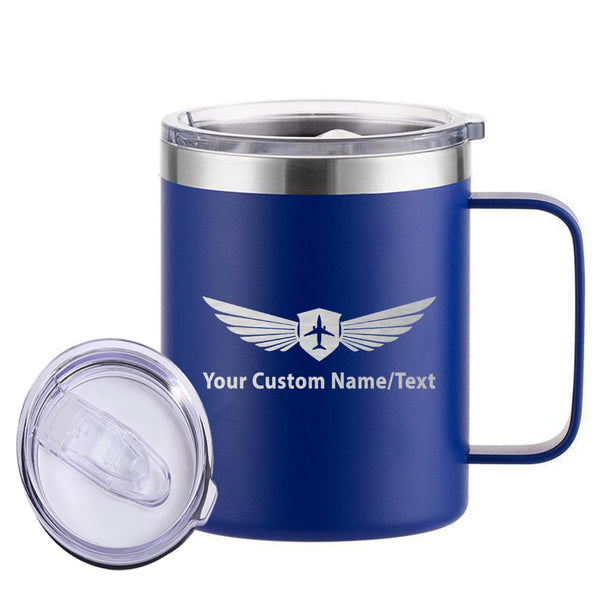 Custom Name (Badge 2) Stainless Steel Laser Engraved Mugs