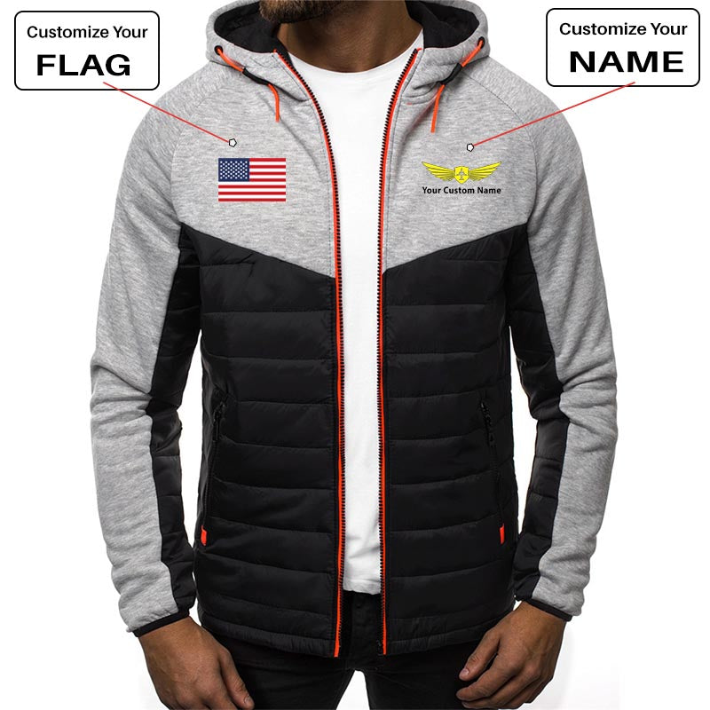 Custom Flag & Name with "Badge 2" Designed Sportive Jackets