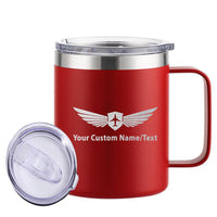 Thumbnail for Custom Name (Badge 2) Stainless Steel Laser Engraved Mugs