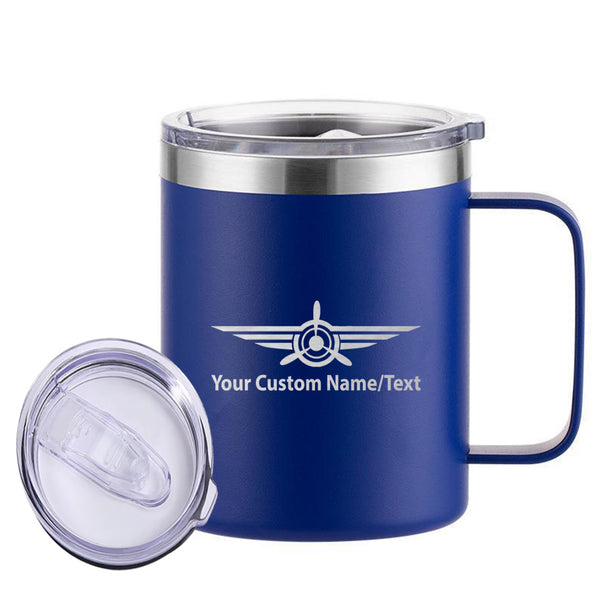 Custom Name (Badge 3) Stainless Steel Laser Engraved Mugs