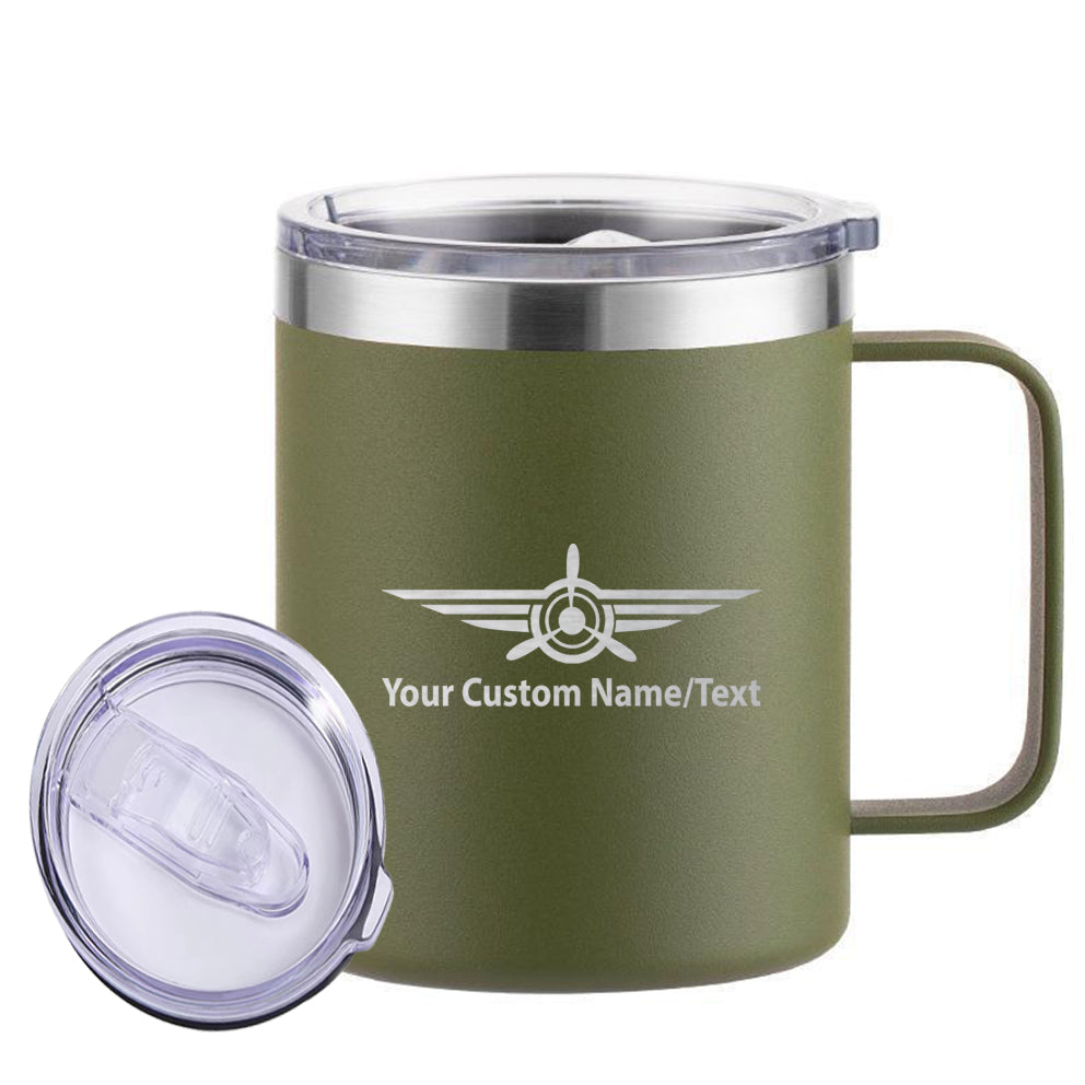 Custom Name (Badge 3) Stainless Steel Laser Engraved Mugs