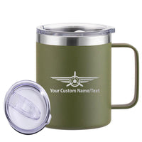 Thumbnail for Custom Name (Badge 3) Stainless Steel Laser Engraved Mugs
