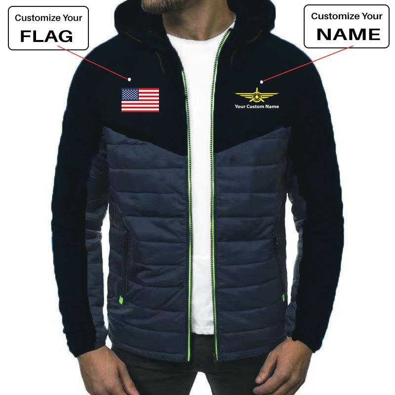 Custom Flag & Name with "Badge 3" Designed Sportive Jackets
