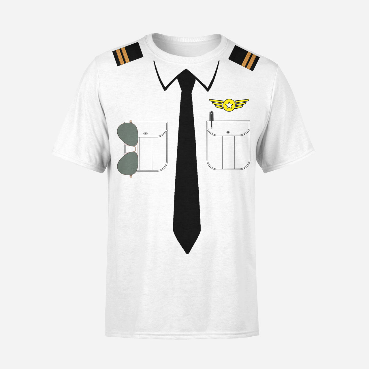 Customizable Pilot Uniform (Badge 4) Designed 3D T-Shirts