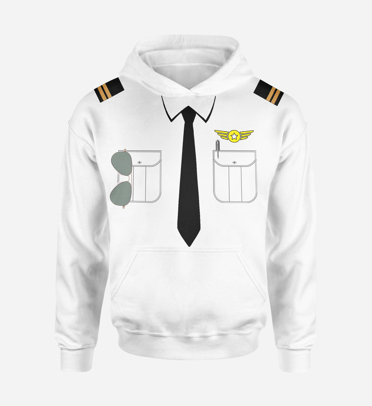 Customizable Pilot Uniform (Badge 4) Designed 3D Hoodies