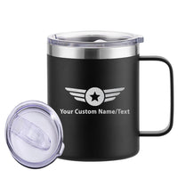 Thumbnail for Custom Name (Badge 4) Stainless Steel Laser Engraved Mugs