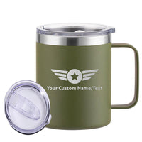 Thumbnail for Custom Name (Badge 4) Stainless Steel Laser Engraved Mugs