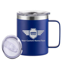 Thumbnail for Custom Name (Badge 5) Stainless Steel Laser Engraved Mugs