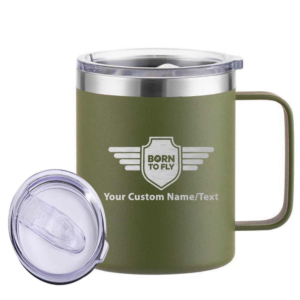 Custom Name (Badge 5) Stainless Steel Laser Engraved Mugs