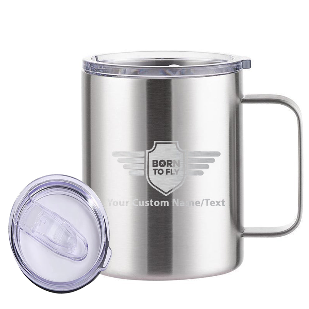 Custom Name (Badge 5) Stainless Steel Laser Engraved Mugs