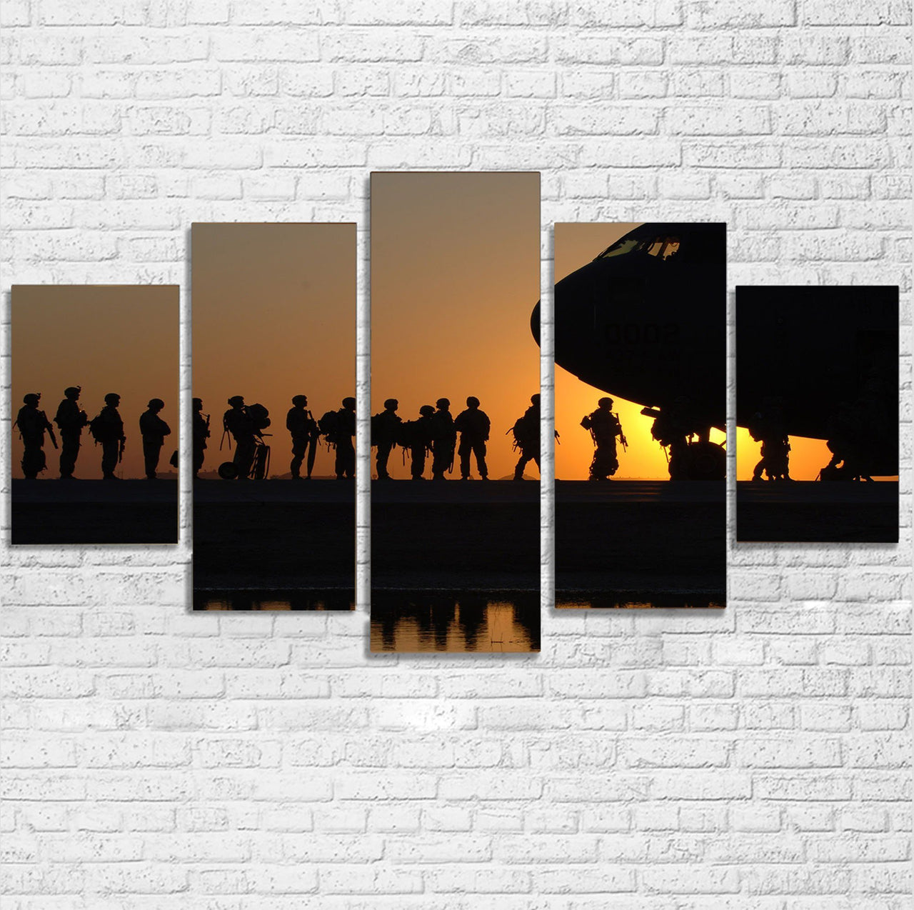 Band of Brothers Theme Soldiers Printed Multiple Canvas Poster Aviation Shop 