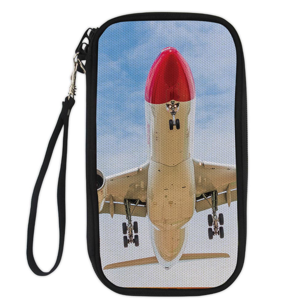 Beautiful Airbus A330 on Approach copy Designed Travel Cases & Wallets