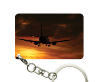 Thumbnail for Beautiful Aircraft Landing at Sunset Designed Key Chains