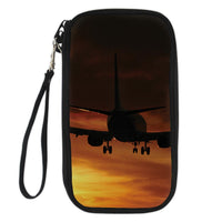 Thumbnail for Beautiful Aircraft Landing at Sunset Designed Travel Cases & Wallets