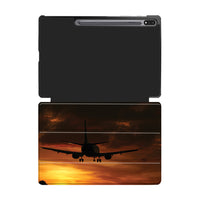 Thumbnail for Beautiful Aircraft Landing at Sunset Designed Samsung Tablet Cases