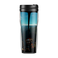 Thumbnail for Beautiful Scenary Through Helicopter Cockpit Designed Travel Mugs