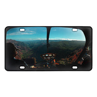 Thumbnail for Beautiful Scenary Through Helicopter Cockpit Designed Metal (License) Plates