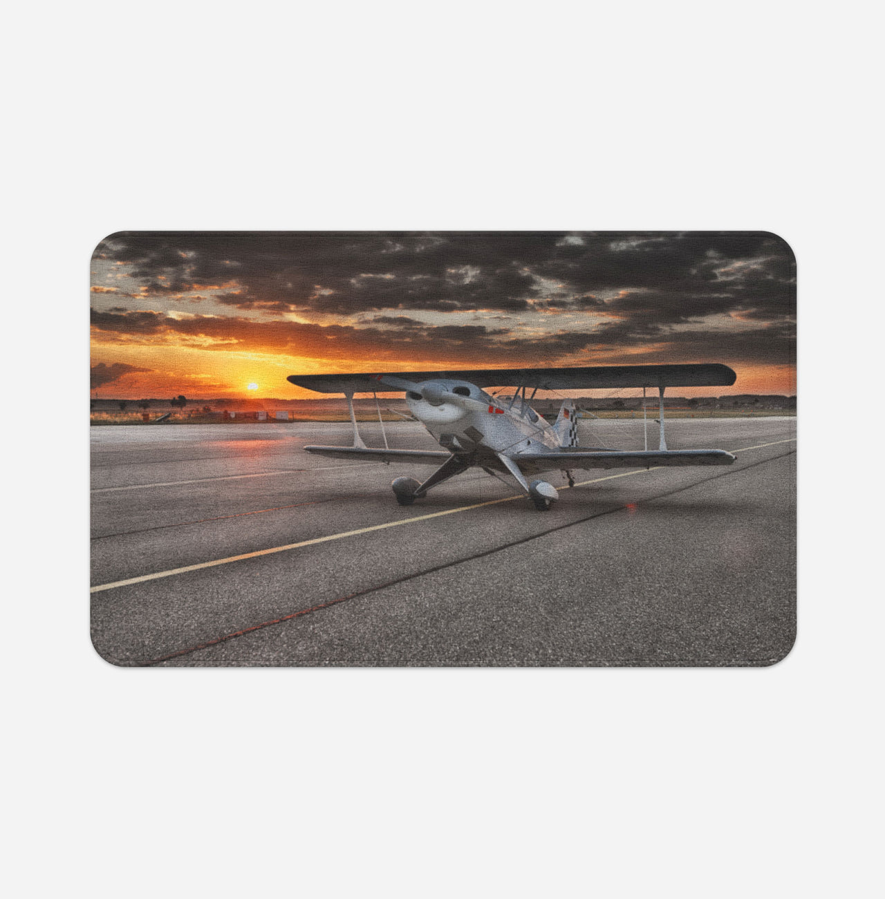 Beautiful Scenary Through Helicopter Cockpit Designed Bath Mats