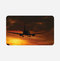 Thumbnail for Beautiful Aircraft Landing at Sunset Printed Door & Bath Mats Pilot Eyes Store Floor Mat 50x80cm 