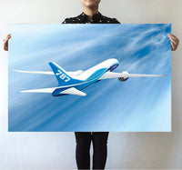 Thumbnail for Beautiful Painting of Boeing 787 Dreamliner Printed Posters Aviation Shop 