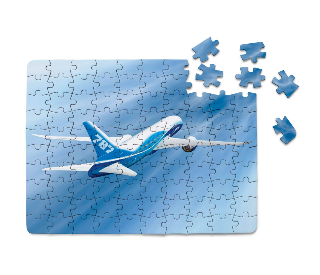 Beautiful Painting of Boeing 787 Dreamliner Printed Puzzles Aviation Shop 