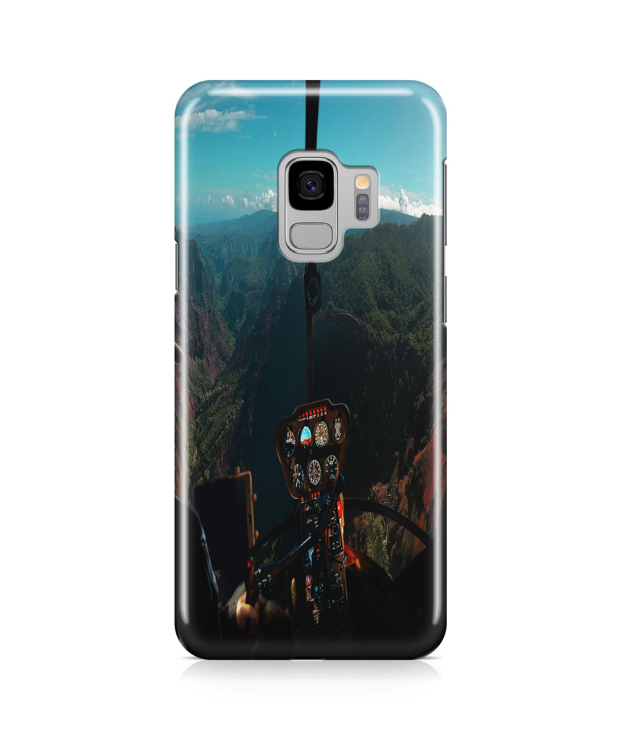 Beautiful Scenary Through Helicopter Cockpit Printed Samsung J Cases