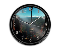 Thumbnail for Beautiful Scenary Through Helicopter Cockpit Printed Wall Clocks Aviation Shop 