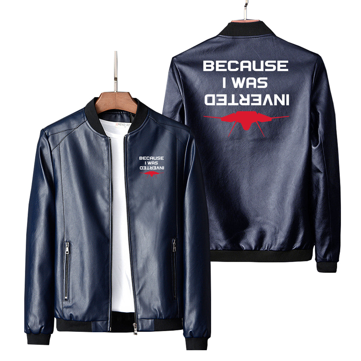Because I was Inverted Designed PU Leather Jackets