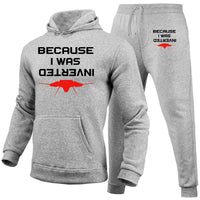 Thumbnail for Because I was Inverted Designed Hoodies & Sweatpants Set