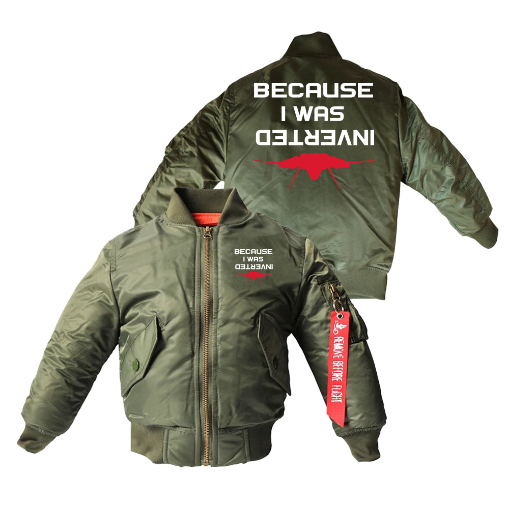 Because I was Inverted Designed Children Bomber Jackets