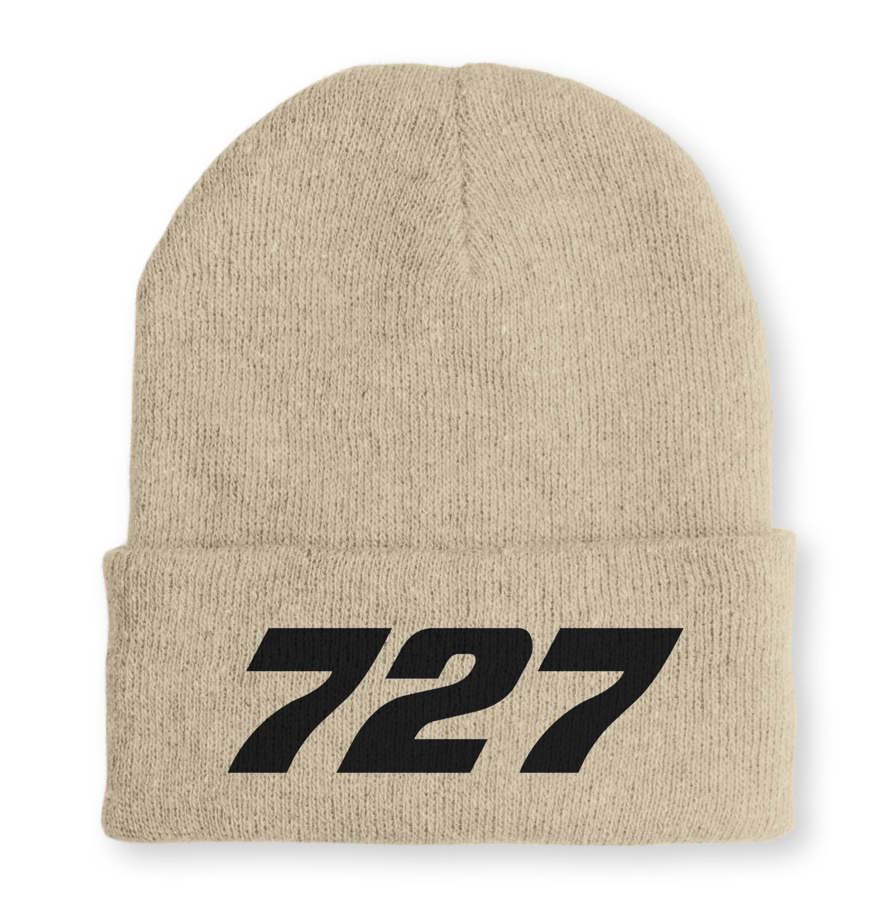 727 Flat Text Embroidered Beanies