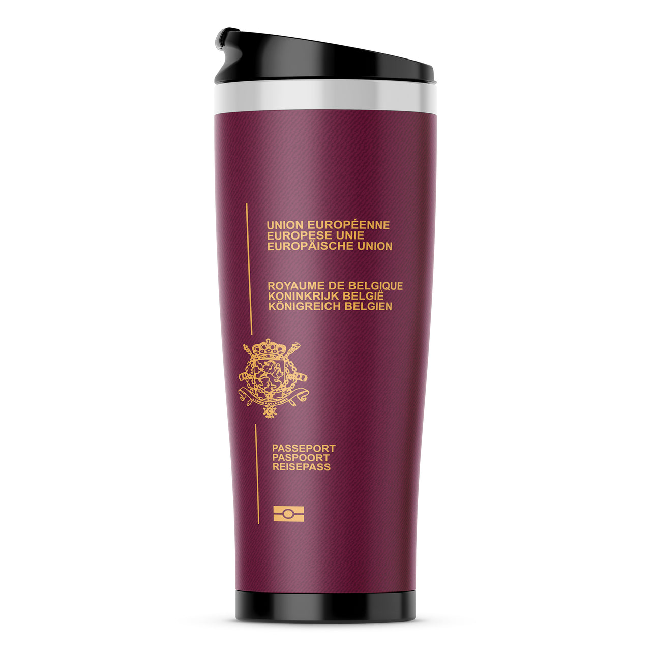 Belgian Passport Designed Stainless Steel Travel Mugs