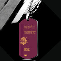 Thumbnail for Belgian Passport Designed Metal Necklaces