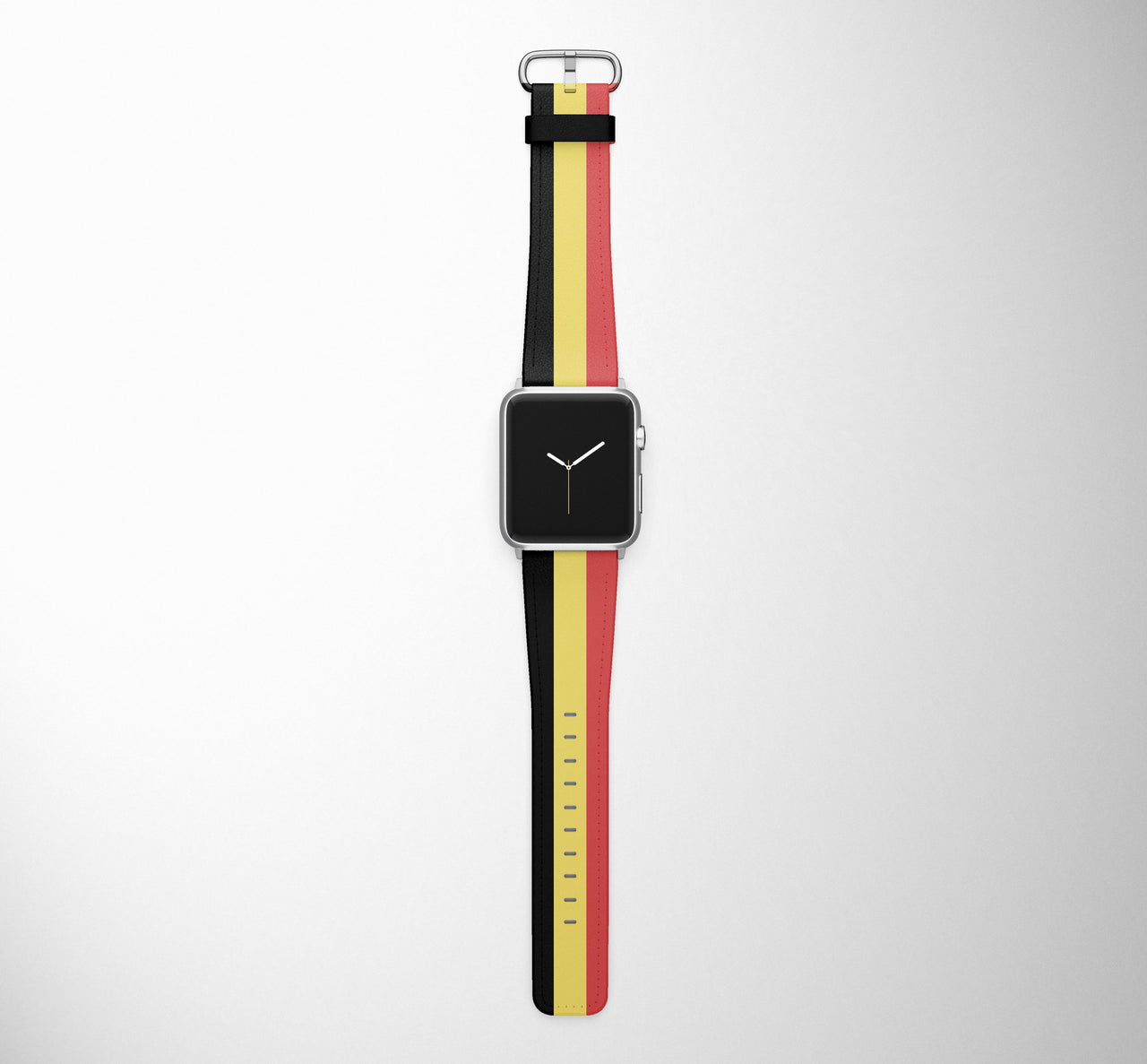 Belgium Flag Designed Leather Apple Watch Straps