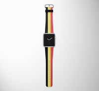Thumbnail for Belgium Flag Designed Leather Apple Watch Straps