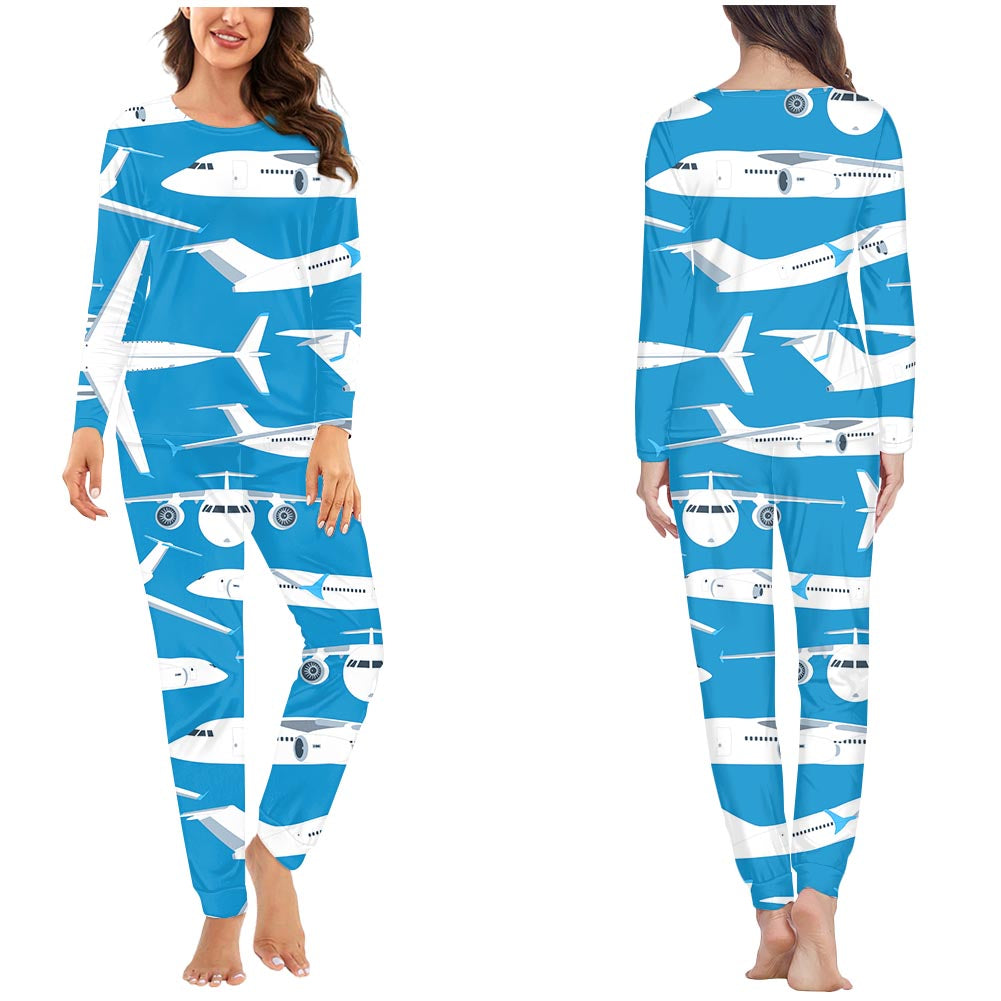 Big Airplanes Designed Women Pijamas