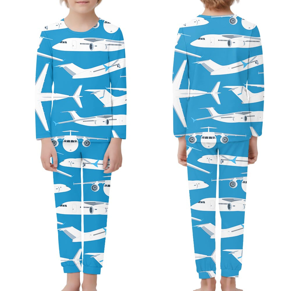 Big Airplanes Designed "Children" Pijamas