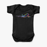 Thumbnail for Multicolor Airplane Designed Baby Bodysuits