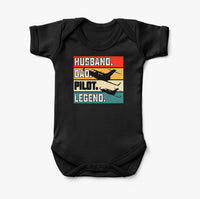 Thumbnail for Husband & Dad & Pilot & Legend Designed Baby Bodysuits