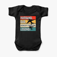 Thumbnail for Husband & Dad & Aircraft Mechanic & Legend Designed Baby Bodysuits