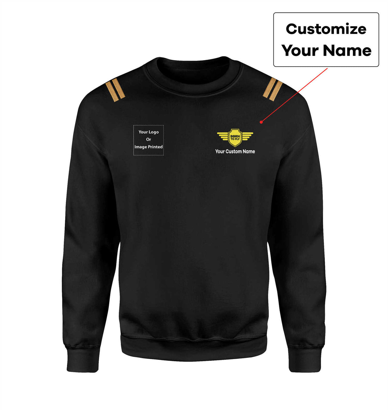 Custom Name &  LOGO & EPAULETTES (Badge 5) Designed 3D Sweatshirts