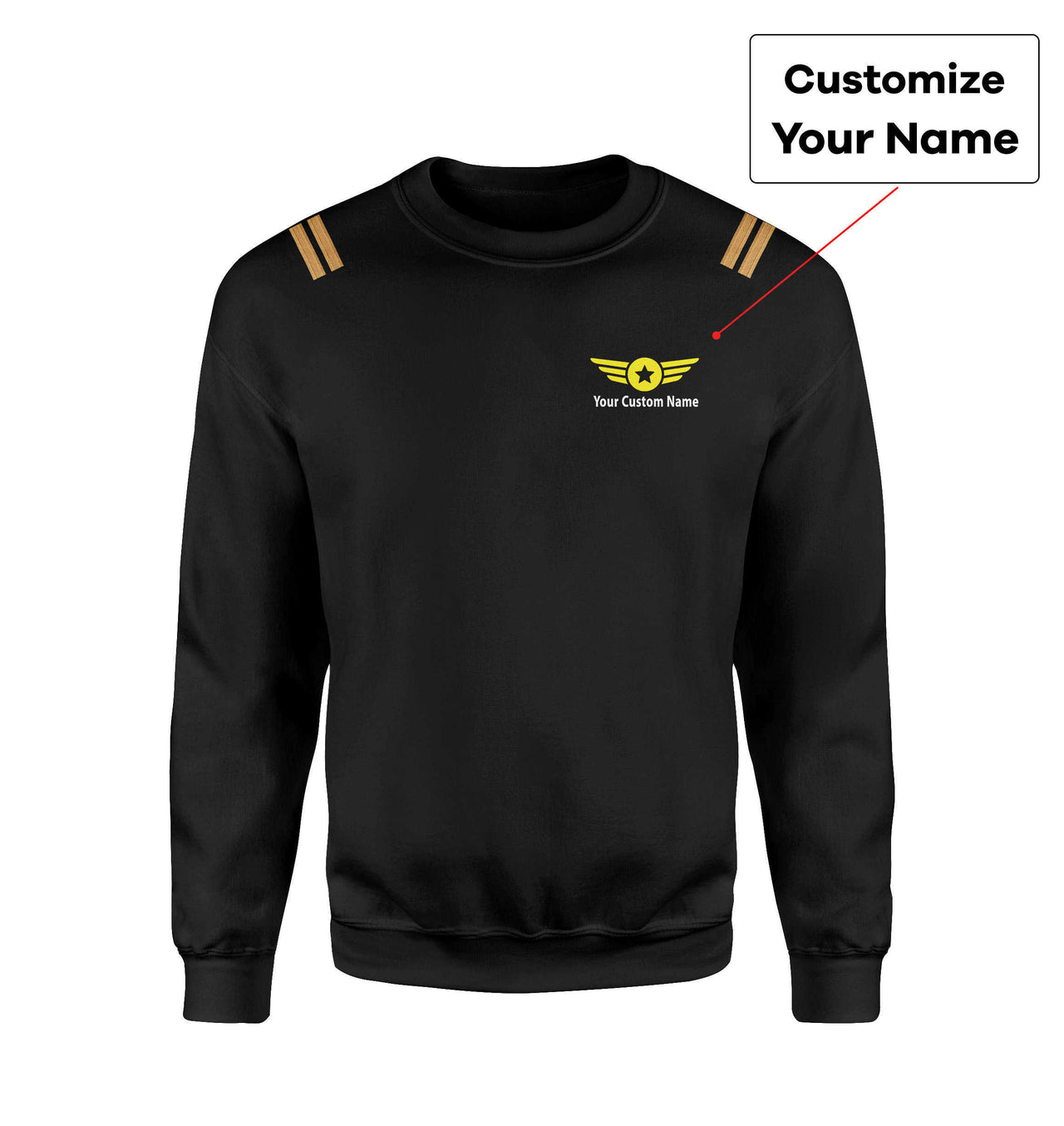 Custom & Name with EPAULETTES (Badge 4) Designed 3D Sweatshirts