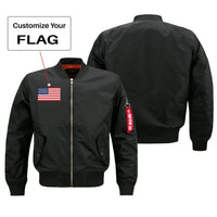 Thumbnail for Custom Flag Designed Pilot Jackets (Customizable) Pilot Eyes Store Black (Thin) S (US XXS) 
