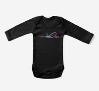 Thumbnail for Multicolor Airplane Designed Baby Bodysuits