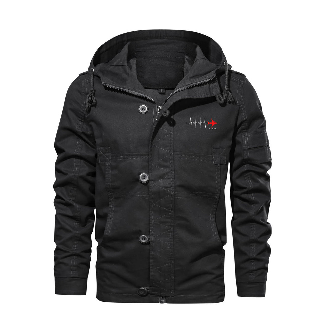 Aviation Heartbeats Designed Cotton Jackets